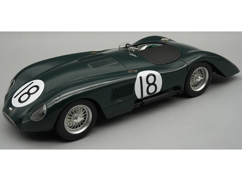 Jaguar C Type Longtail #18 Tony Rolt Duncan Hamilton 24 Hours of Le Mans 1952 Mythos Series with Display Case Limited Edition to 55 pieces Worldwide 1/18 Model Car Tecnomodel TM18-303C