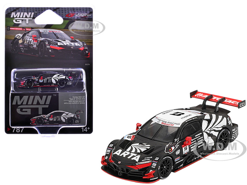NSX GT Type S GT500 #16 Nirei Fukuzumi Hiroki Otsu ARTA Super GT Series 2023 Limited Edition1/64 Diecast Model Car Mini GT MGT00787