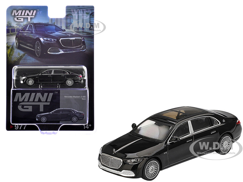 Mercedes Maybach S 680 Black Limited Edition 1/64 Diecast Model Car Mini GT MGT00977