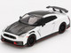 2024 Nissan GT R Nismo R35 Brilliant White Pearl with Carbon Hood and Top Limited Edition 1/64 Diecast Model Car Mini GT MGT01045