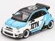 ABARTH 595 LB Works x Abas Works IZTK Light Blue and White with Black Top Limited Edition 1/64 Diecast Model Car Mini GT MGT01051
