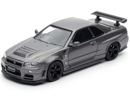 Nissan Skyline GT R R34 Z Tune RHD Right Hand Drive Gray Metallic Thailand Diecast Expo 2025 Event Edition" 1/64 Diecast Model Car Inno Models IN64-R34ZT-TDE25