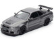 Nissan Skyline GT R R34 Z Tune RHD Right Hand Drive Gray Metallic Thailand Diecast Expo 2025 Event Edition" 1/64 Diecast Model Car Inno Models IN64-R34ZT-TDE25
