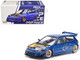 Pandem Civic EG6 VTEC RHD Right Hand Drive Blue Metallic with No Hood 1/64 Diecast Model Car Pop Race PR640174