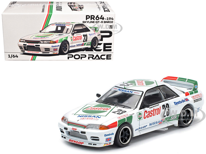 Nissan Skyline GT R BNR32 RHD Right Hand Drive #23 Winner Macau Guia Race 1990 1/64 Diecast Model Car Pop Race PR640194