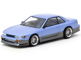 Nissan Silvia S13 Vertex RHD Right Hand Drive Blue Metallic and Gray Metallic Global64 Series 1/64 Diecast Model Tarmac Works T64G-025-PU