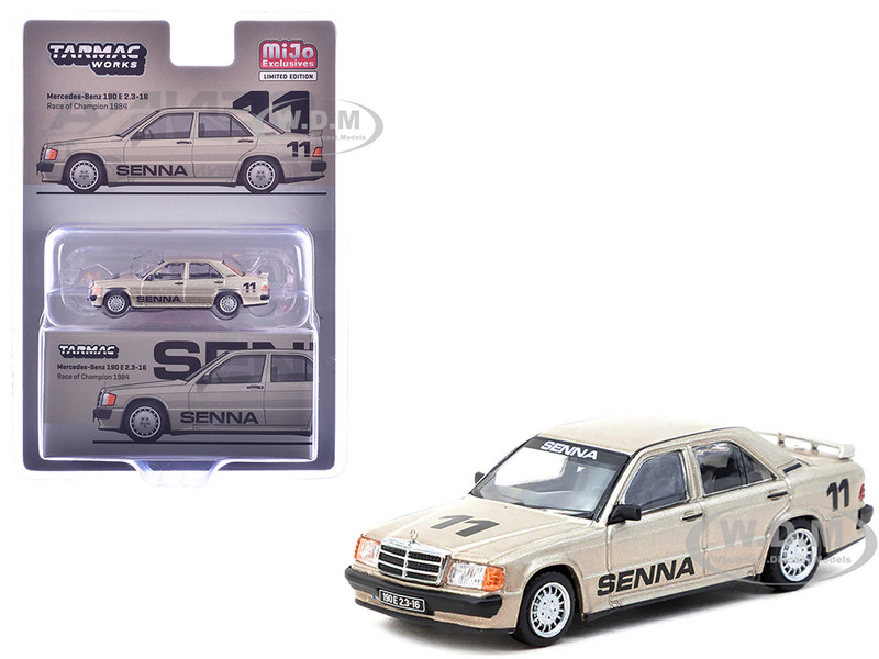 Mercedes Benz 190 E 2 3 16 #11 Ayrton Senna Winner Race of Champions 1984 Global64 Series 1/64 Diecast Model Tarmac Works T64G-047-84ROC11