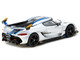 Koenigsegg Jesko Attack Silver Metallic with Blue Stripes Global64 Series 1/64 Diecast Model Tarmac Works T64G-TL052-SL