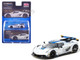 Koenigsegg Jesko Attack Silver Metallic with Blue Stripes Global64 Series 1/64 Diecast Model Tarmac Works T64G-TL052-SL