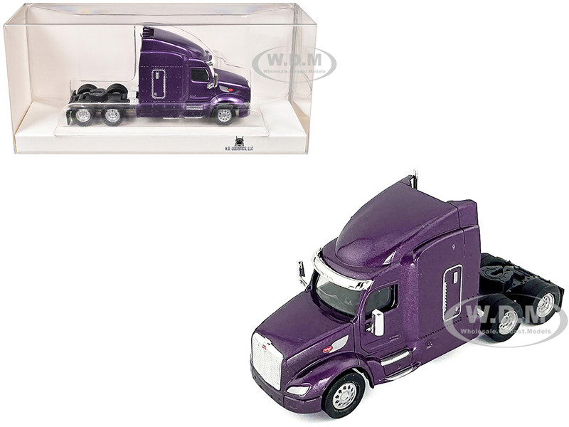 Peterbilt 579 Sleeper Cab Purple Metallic 1/87 (HO) Plastic Model Car HO Logistics HL-57903