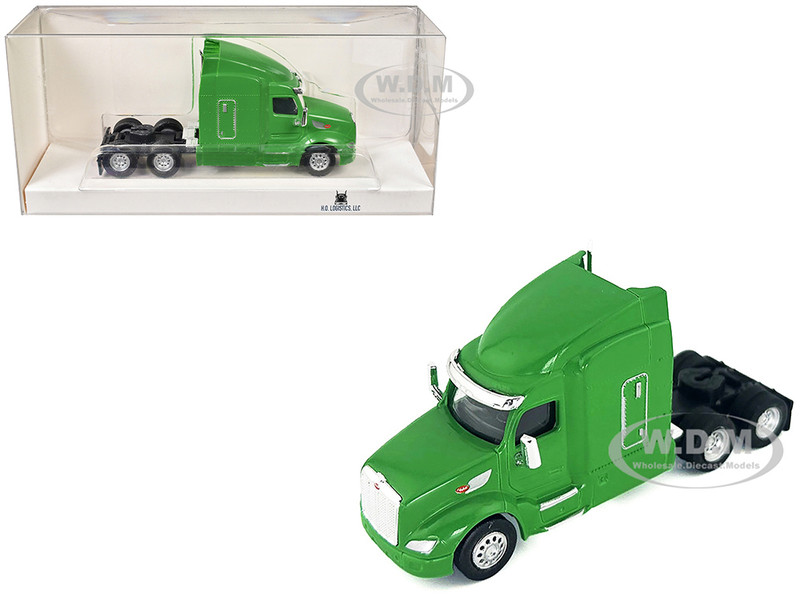 Peterbilt 579 Sleeper Cab Lime Green 1/87 (HO) Plastic Model Car HO Logistics HL-57904