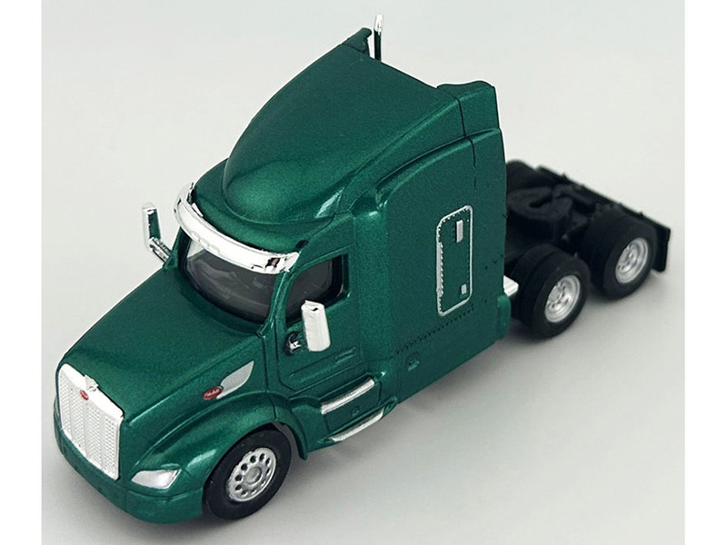 Peterbilt 579 Sleeper Cab Green Metallic 1/87 (HO) Plastic Model Car HO Logistics HL-57905