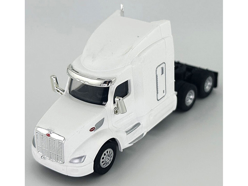 Peterbilt 579 Sleeper Cab White 1/87 (HO) Plastic Model Car HO Logistics HL-57907