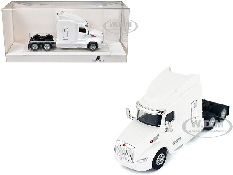 Peterbilt 579 Sleeper Cab White 1/87 (HO) Plastic Model Car HO Logistics HL-57907