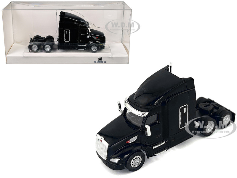 Peterbilt 579 Sleeper Cab Black 1/87 (HO) Plastic Model Car HO Logistics HL-57909