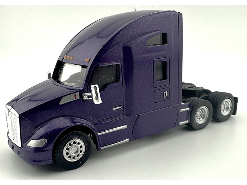 Kenworth T680 Sleeper Cab Purple Metallic 1/87 (HO) Plastic Model Car HO Logistics HL-68003