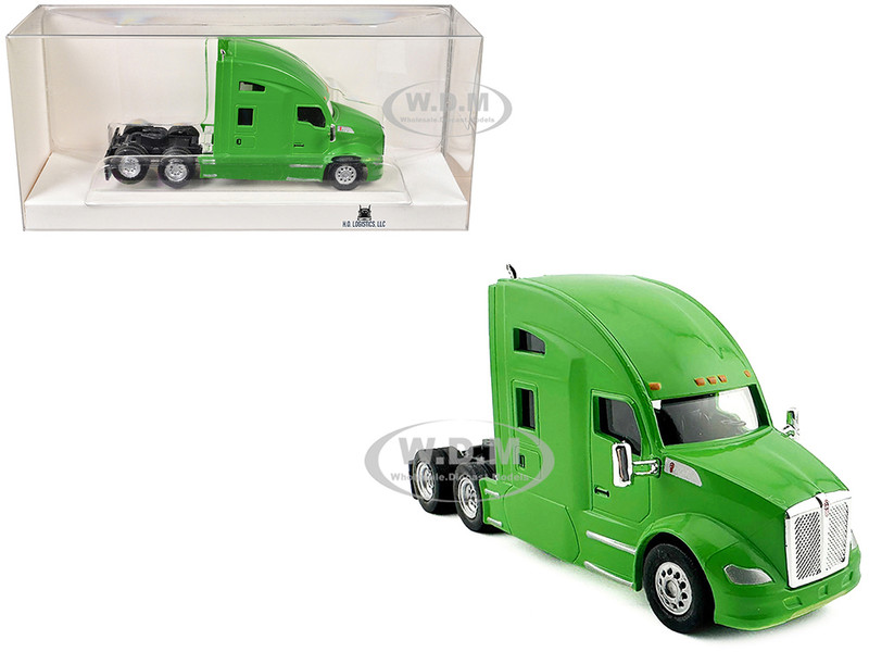 Kenworth T680 Sleeper Cab Lime Green 1/87 (HO) Plastic Model Car HO Logistics HL-68004