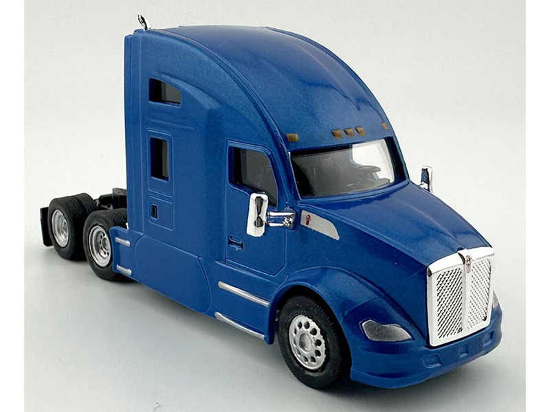 Kenworth T680 Sleeper Cab Blue Metallic 1/87 (HO) Plastic Model Car HO Logistics HL-68006