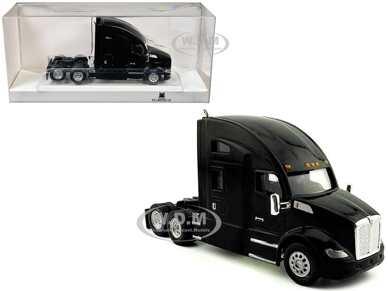 Kenworth T680 Sleeper Cab Black 1/87 (HO) Plastic Model Car HO Logistics HL-68009