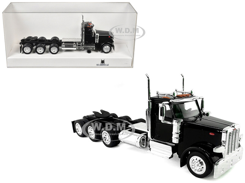 Peterbilt 589 3 Axel Day Cab Black 1/87 (HO) Plastic Model Car HO Logistics HL-589092