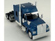 Kenworth W990 with Stand Up Sleeper Cab Blue Metallic 1/87 (HO) Plastic Model Car HO Logistics HL-990065