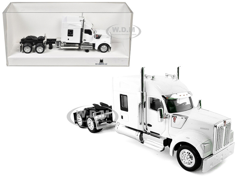 Kenworth W990 with Stand Up Sleeper Cab White 1/87 (HO) Plastic Model Car HO Logistics HL-990075