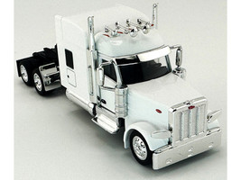 Peterbilt 589 with Stand Up Sleeper Cab White 1/87 (HO) Plastic Model Car HO Logistics HL-589075