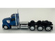 Kenworth W990 3 Axel Day Cab Blue Metallic 1/87 (HO) Plastic Model Car HO Logistics HL-990062