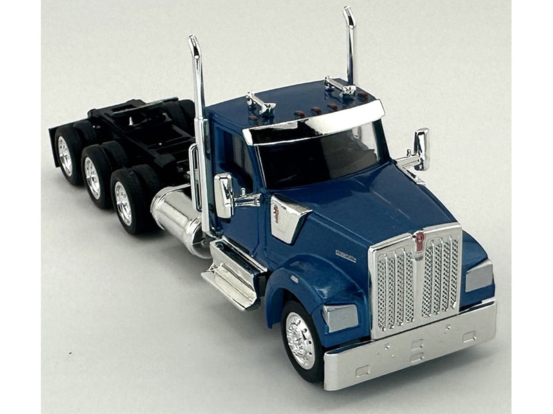 Kenworth W990 3 Axel Day Cab Blue Metallic 1/87 (HO) Plastic Model Car HO Logistics HL-990062