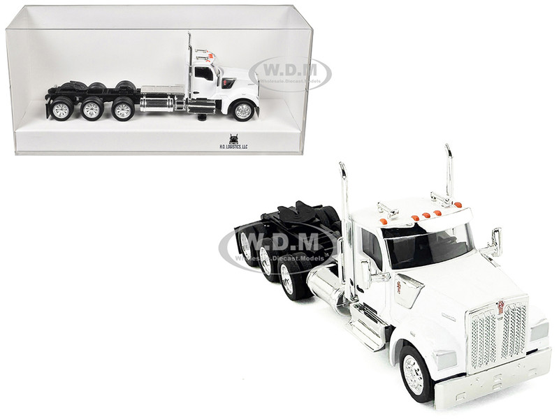 Kenworth W990 3 Axel Day Cab White 1/87 (HO) Plastic Model Car HO Logistics HL-990072