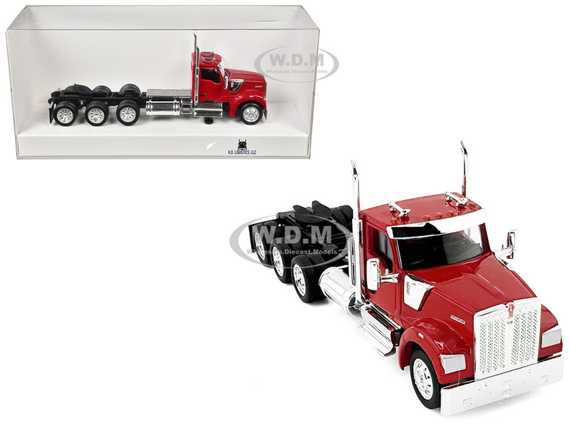 Kenworth W990 3 Axel Day Cab Red 1/87 (HO) Plastic Model Car HO Logistics HL-990082