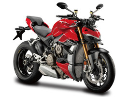 Ducati Supernaked V4S Motorcycle Red 1/12 Diecast Motorcycle Model New Ray 58273