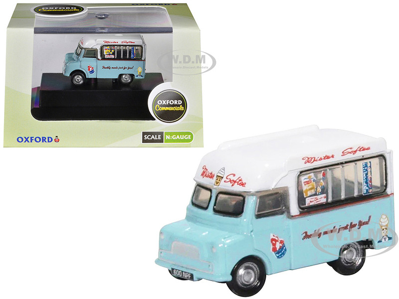 Bedford CA Ice Cream Van Mister Softee Light Blue with White Top 1/148 (N) Scale Diecast Model Car Oxford Diecast NCA021