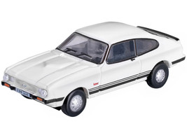 Ford Capri Mk3 RHD Right Hand Drive Diamond White with Black Stripes 1/148 (N) Scale Diecast Model Car Oxford Diecast NCAP003