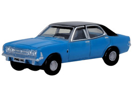 Ford Cortina MKIII RHD Right Hand Drive Electric Monza Blue with Black Top 1/148 (N) Scale Diecast Model Car Oxford Diecast NCOR3005