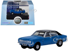 Ford Cortina MKIII RHD Right Hand Drive Electric Monza Blue with Black Top 1/148 (N) Scale Diecast Model Car Oxford Diecast NCOR3005
