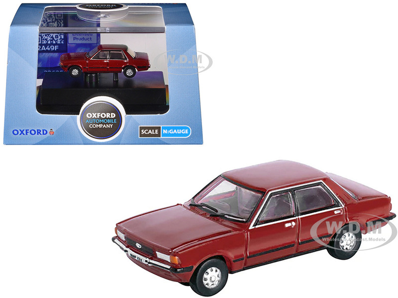 Ford Cortina MKV RHD Right Hand Drive Cardinal Red 1/148 (N) Scale Diecast Model Car Oxford Diecast NFC5001