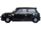 Mini Cooper S RHD Right Hand Drive Midnight Black with Silver Stripes 1/148 (N) Scale Diecast Model Car Oxford Diecast NNMN003