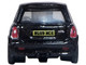 Mini Cooper S RHD Right Hand Drive Midnight Black with Silver Stripes 1/148 (N) Scale Diecast Model Car Oxford Diecast NNMN003