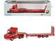 Scania T Cab Truck RHD Right Hand Drive with Lowboy Trailer Sandy Kydd Red with Stripes 1/148 (N) Scale Diecast Model Car Oxford Diecast NTCAB006