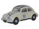 Volkswagen Beetle #53 Beige with Stripes and Black Top 1/148 (N) Scale Diecast Model Car Oxford Diecast NVWB001