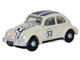 Volkswagen Beetle #53 Beige with Stripes and Black Top 1/148 (N) Scale Diecast Model Car Oxford Diecast NVWB001