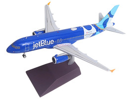 Airbus A320 Commercial Aircraft JetBlue Airways Forever Blue N547JB Blue with Graphics Gemini 200 Series 1/200 Diecast Model Airplane GeminiJets G2JBU1337