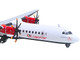 ATR 72 600 Commercial Aircraft Loganair Scotland s Airline G LMTE White with Red Plaid Tail Gemini 200 Series 1/200 Diecast Model Airplane GeminiJets G2LOG1374