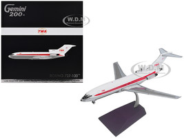 Boeing 727 100 Commercial Aircraft Trans World Airlines TWA N851TW White with Red Stripes Gemini 200 Series 1/200 Diecast Model Airplane GeminiJets G2TWA946