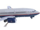 Boeing 737 500 Commercial Aircraft United Airlines Classic 737 Series N936UA Gray with Blue Tail Gemini 200 Series 1/200 Diecast Model Airplane GeminiJets G2UAL312