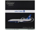 Boeing 737 500 Commercial Aircraft United Airlines Classic 737 Series N936UA Gray with Blue Tail Gemini 200 Series 1/200 Diecast Model Airplane GeminiJets G2UAL312
