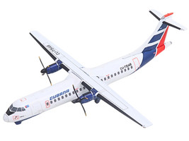 ATR 72 200 Commercial Aircraft Cubana Airlines CU T1548 White with Red and Blue Stripes 1/400 Diecast Model Airplane GeminiJets GJ2222