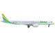 Embraer E195 E2 Commercial Aircraft Binter Canarias EC OEA White with Green Tail Stripes Stripes 1/400 Diecast Model Airplane GeminiJets GJ2281