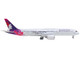 Boeing 787 9 Commercial Aircraft Hawaiian Airlines N781HA White with Purple Tail Graphics 1/400 Diecast Model Airplane GeminiJets GJ2339